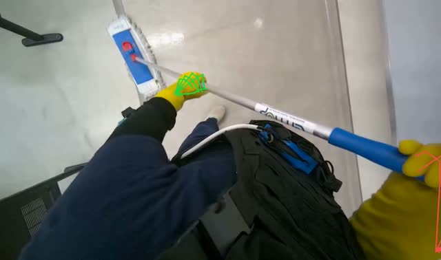 Mopping classroom floor: egocentric robotics sample