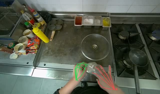 Cooking items in pot: egocentric robotics sample