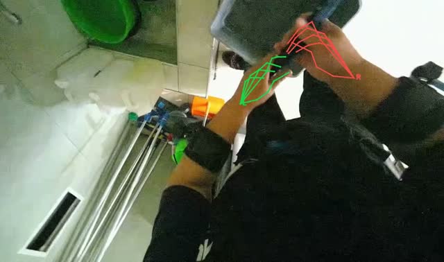 Preparing cleaning solution: egocentric robotics sample
