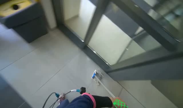 Mopping floor in hallway: egocentric robotics sample