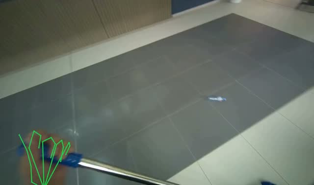 Mopping reception area floor: egocentric robotics sample