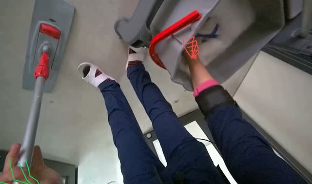 Cleaning mop head in bucket: egocentric robotics sample