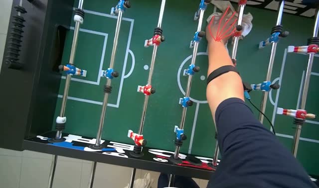 Cleaning foosball table: egocentric robotics sample