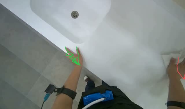 Wiping countertop with cloth: egocentric robotics sample