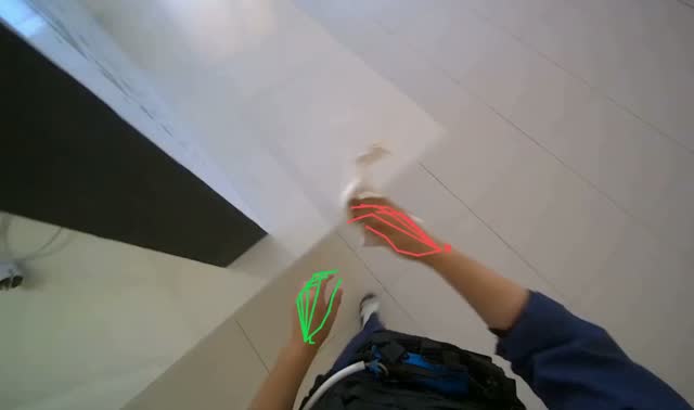 Wiping white desk surface: egocentric robotics sample