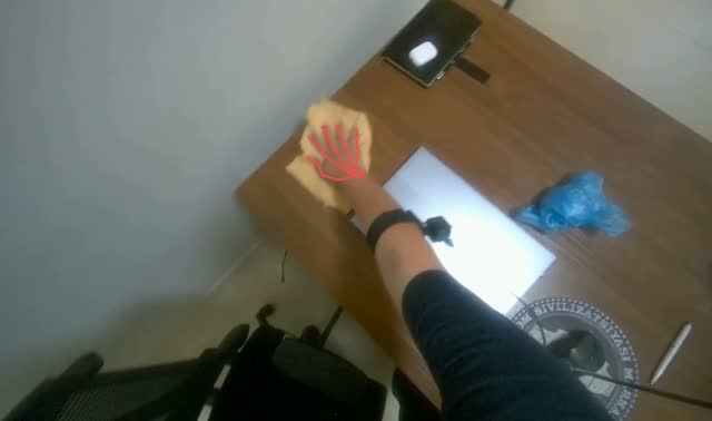 Wiping office furniture: egocentric robotics sample