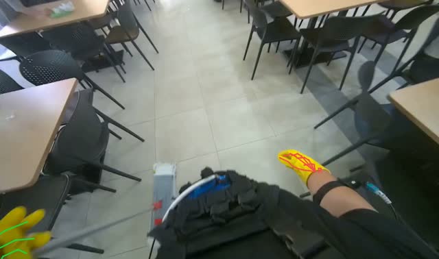 Mopping the floor: egocentric robotics sample