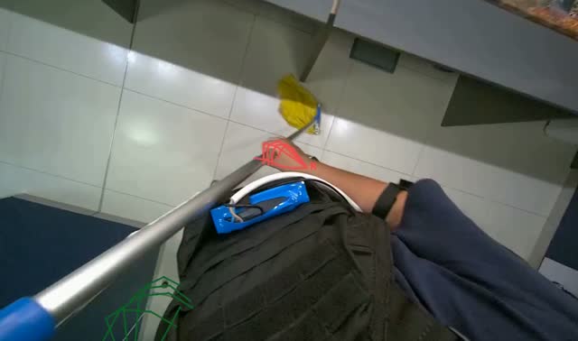 Mopping tiled floor: egocentric robotics sample