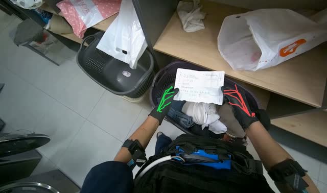 Sorting and loading laundry into machines: egocentric robotics sample
