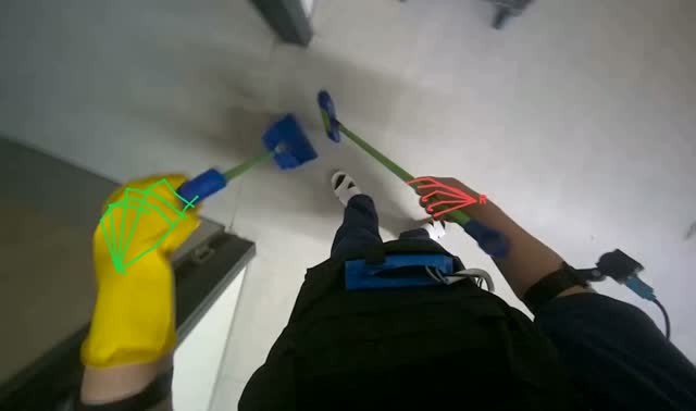 Sweeping floor with broom and dustpan: egocentric robotics sample
