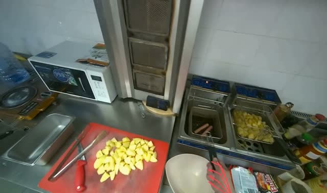 Cooking items in deep fryer: egocentric robotics sample