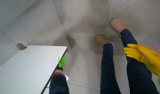 Cleaning urinals: egocentric robotics sample