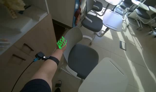 Arranging chairs in room: egocentric robotics sample