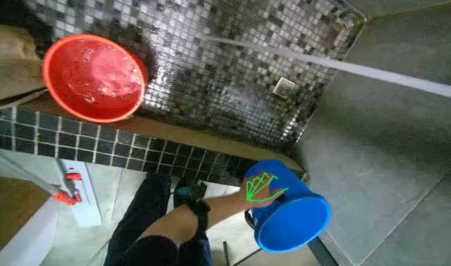 Washing cleaning cloth: egocentric robotics sample