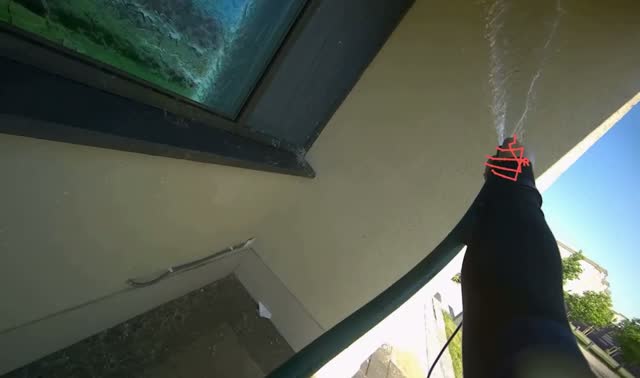 Spraying water on building windows: egocentric robotics sample
