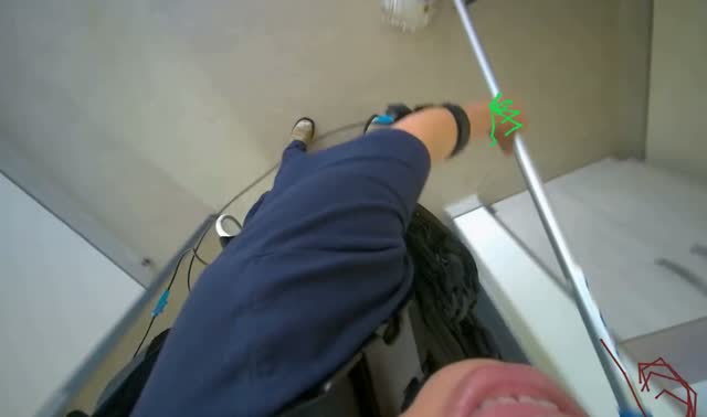 Mopping office floor: egocentric robotics sample