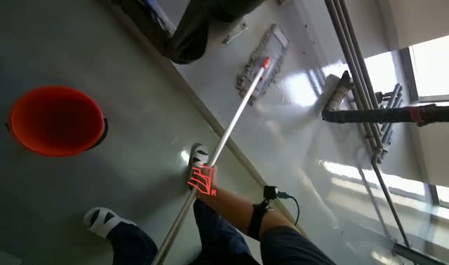 Mopping floor: egocentric robotics sample