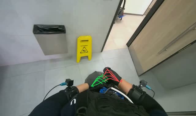 Cleaning restroom stalls: egocentric robotics sample
