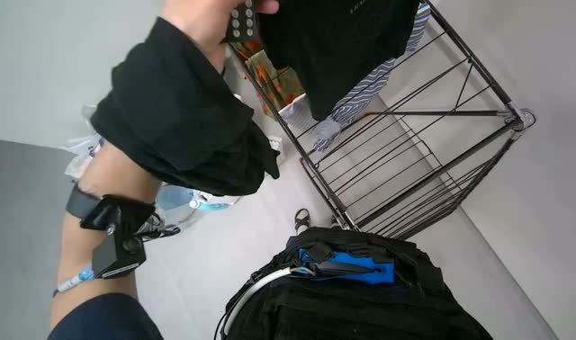 Hanging clothes on drying rack: egocentric robotics sample