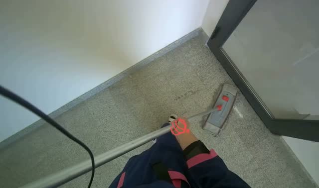 Mopping landing floor: egocentric robotics sample