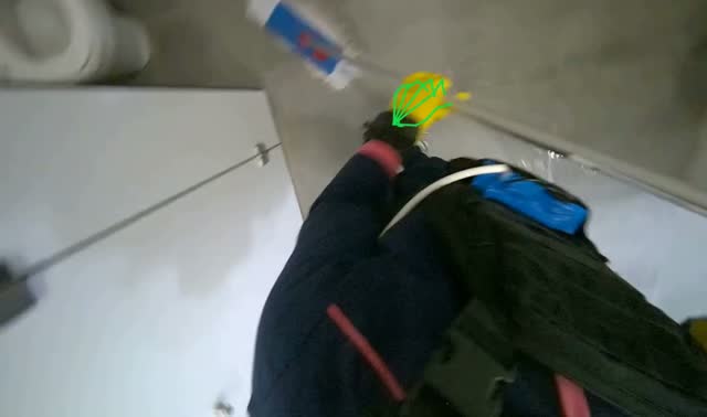Mopping restroom floor: egocentric robotics sample
