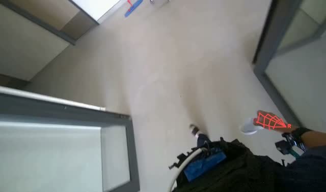 Preparing cleaning cart with supplies and solution: egocentric robotics sample