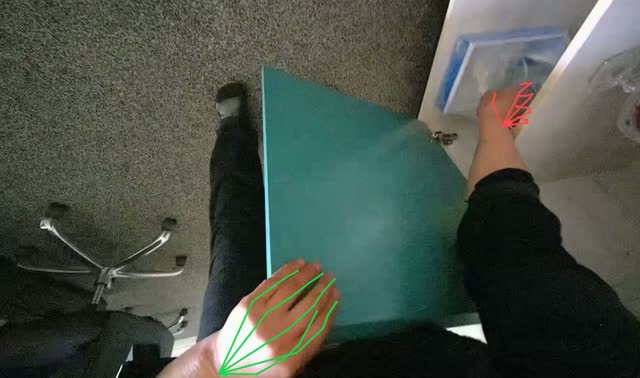 Organizing items in cabinet: egocentric robotics sample