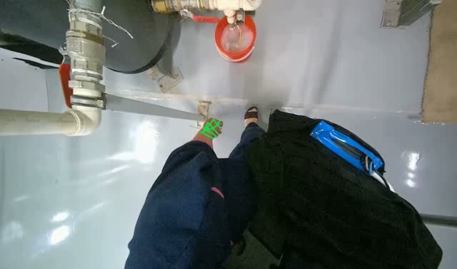 Preparing cleaning cloth in bucket: egocentric robotics sample