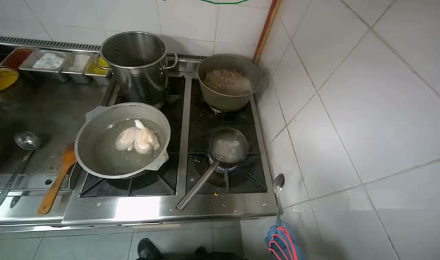 Stirring meal on gas stove: egocentric robotics sample