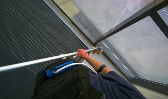 Cleaning windows and frames: egocentric robotics sample