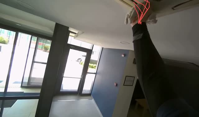 Wiping ceiling vents: egocentric robotics sample