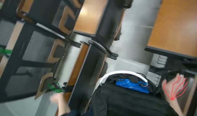 Folding classroom desks: egocentric robotics sample