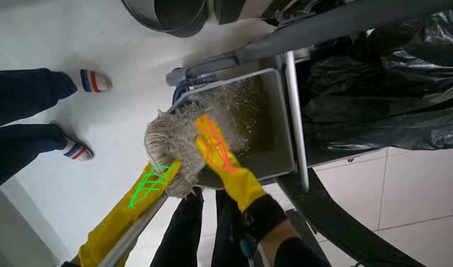 Mopping the meeting room floor: egocentric robotics sample