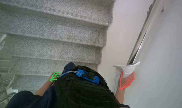 Cleaning staircase metal railing: egocentric robotics sample