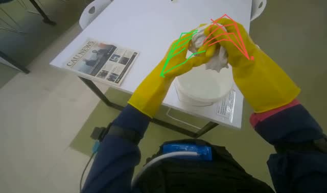 Cleaning table surface: egocentric robotics sample