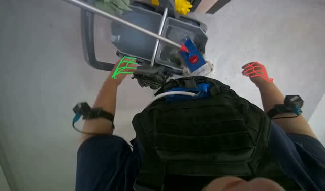 Preparing mop for cleaning: egocentric robotics sample