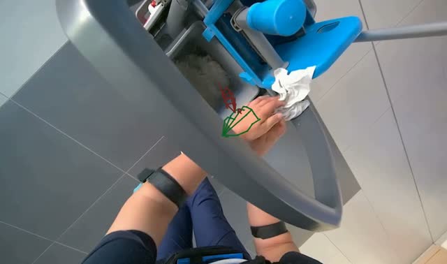 Changing mop cloth: egocentric robotics sample