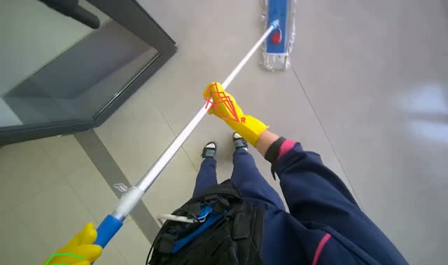 Mopping floor: egocentric robotics sample