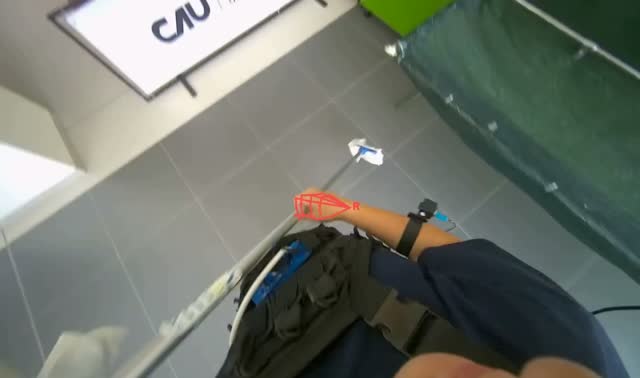 Cleaning high surfaces with long-handled tool: egocentric robotics sample