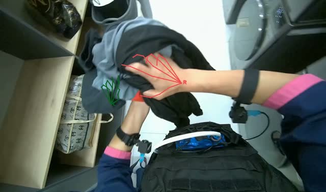 Unloading laundry from washing machine: egocentric robotics sample