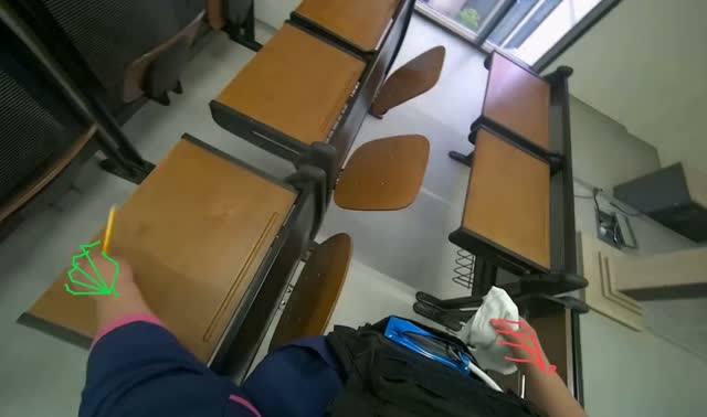 Arranging desks before mopping the floor: egocentric robotics sample
