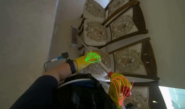 Mopping the floor: egocentric robotics sample