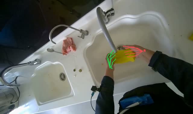 Cleaning kitchen sinks and faucets: egocentric robotics sample