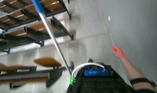 Mopping auditorium floor: egocentric robotics sample
