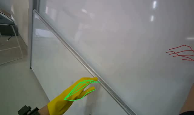 Wiping whiteboard: egocentric robotics sample