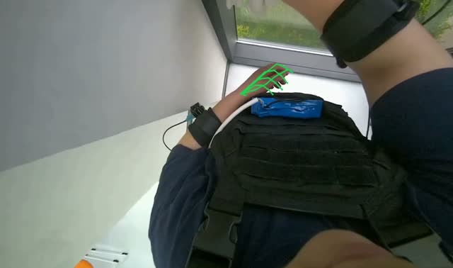 Wiping window frame: egocentric robotics sample