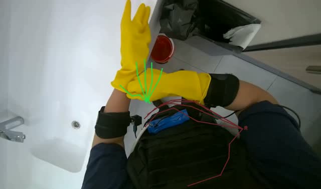 Changing trash bags in bins: egocentric robotics sample