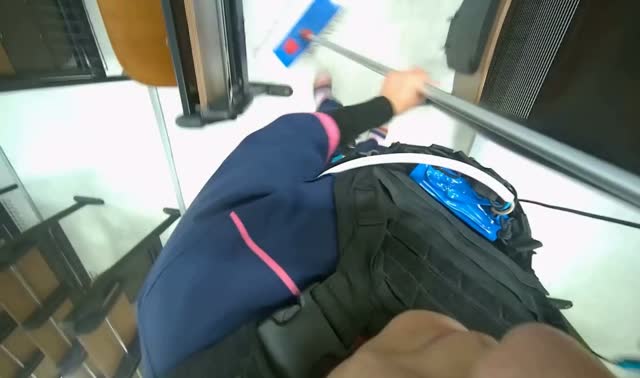 Mopping classroom floor: egocentric robotics sample