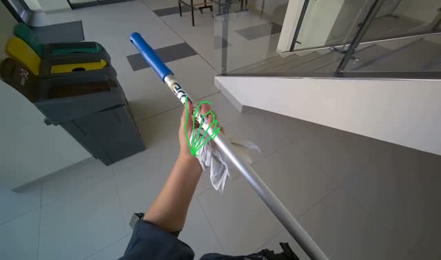 Cleaning foosball table: egocentric robotics sample