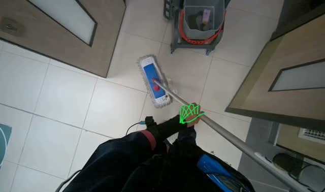 Mopping the floor: egocentric robotics sample